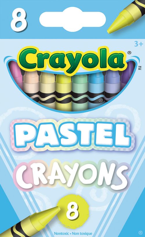 Crayola - 8 crayons pastel