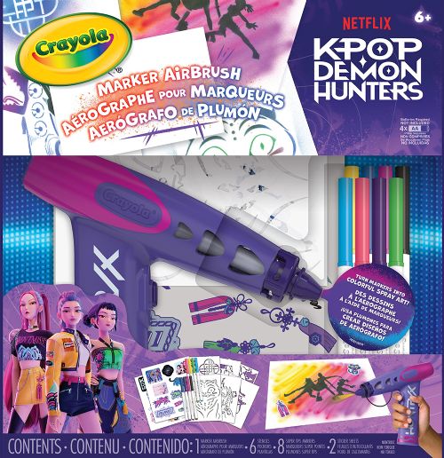 Crayola - Aérographe pour marqueurs - K-Pop Demon Hunters