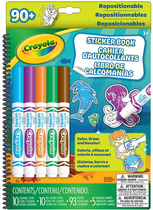Crayola - Livret d'autocollants repositionnables