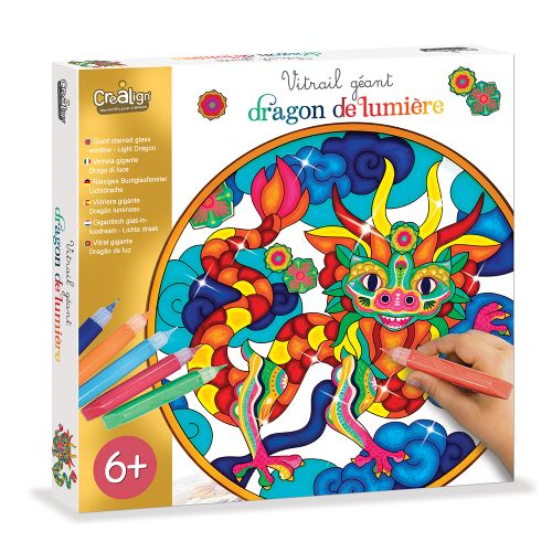 Crealign - Vitrail géant Dragon de lumière