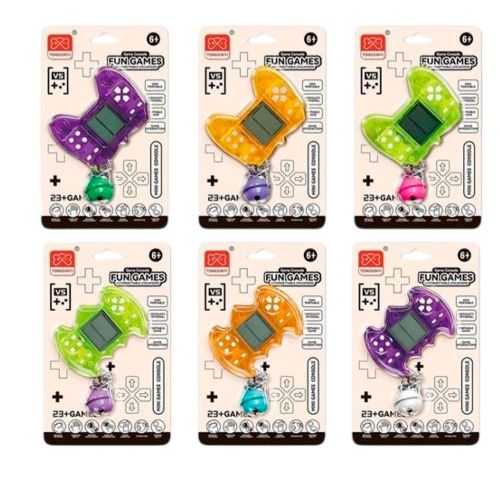 Mini console de jeux pour porte-clés, assortiment