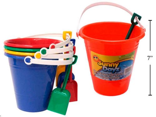 Sunny Dayz - Seau de plage avec pelle 7", assortiment