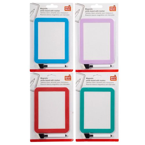 Tableau blanc magnétique avec marqueur 4x5.5", assortiment