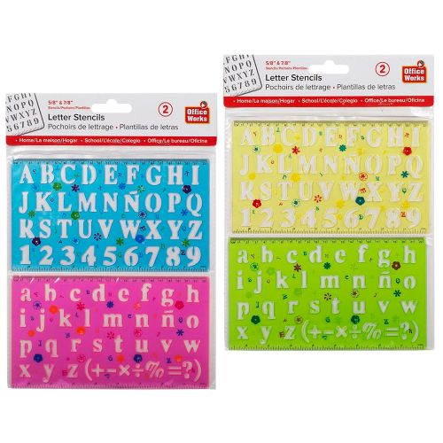 Pochoir lettres, assortiment