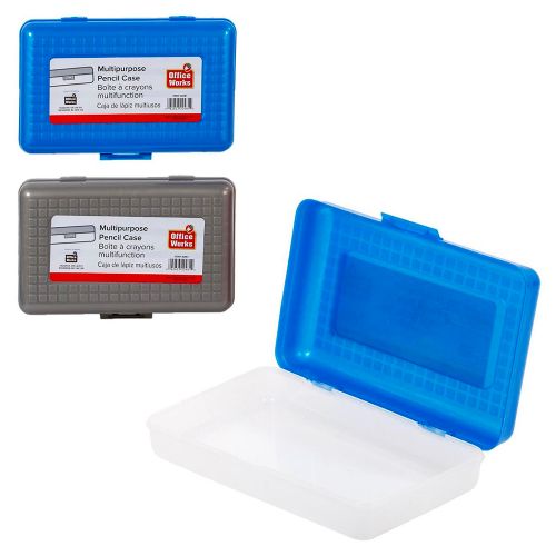 Boîte de plastique pour crayons, assortiment