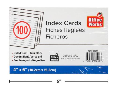 100 Fiches lignées 5x7"
