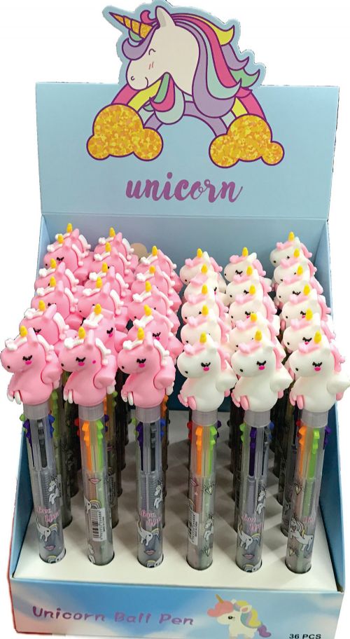 Stylo licorne 6 couleurs, assortiment