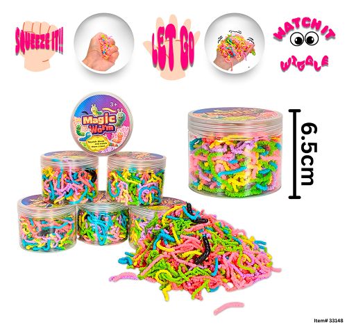 Vers magiques arc-en-ciel en pot 60g