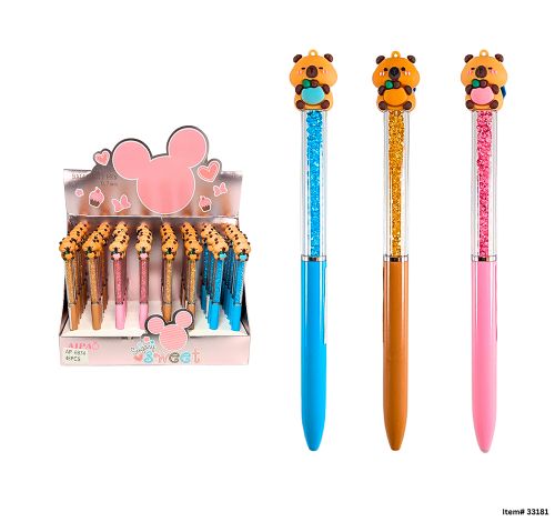 Stylo scintillant Capybara, assortiment