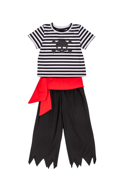 Veste de pirate avec pantalon et ceinture (5-6 ans)