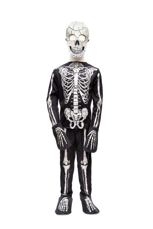 Squelette, chandail, pantalon et masque (5-6 ans)