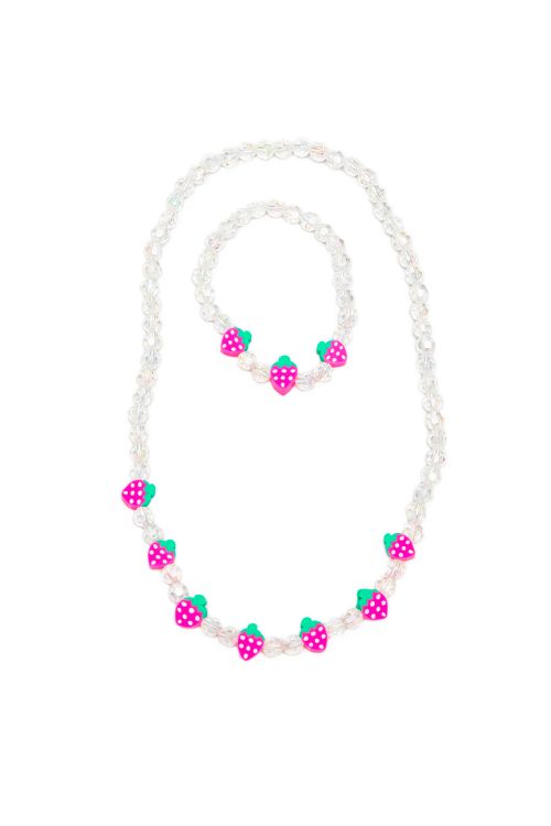 Collier et bracelet - Ensemble Fraises