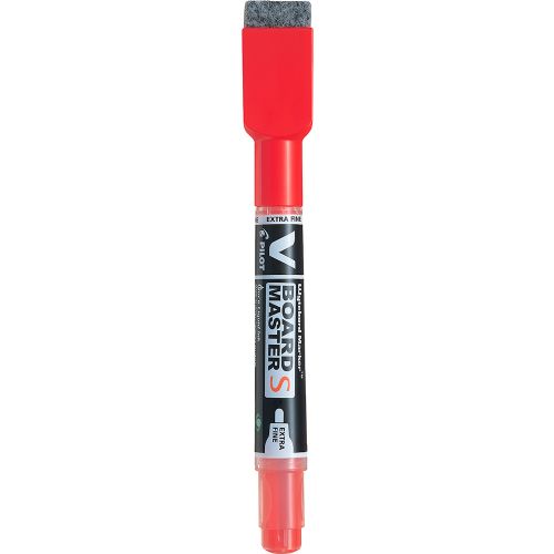 Marqueur effaçable à sec Vboard Master rouge avec efface