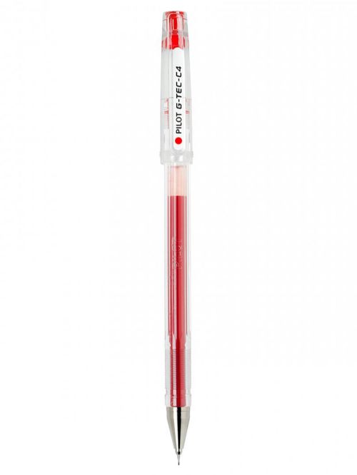 Pilot G-Tec - Stylo gel à pointe fine 0.4 mm rouge