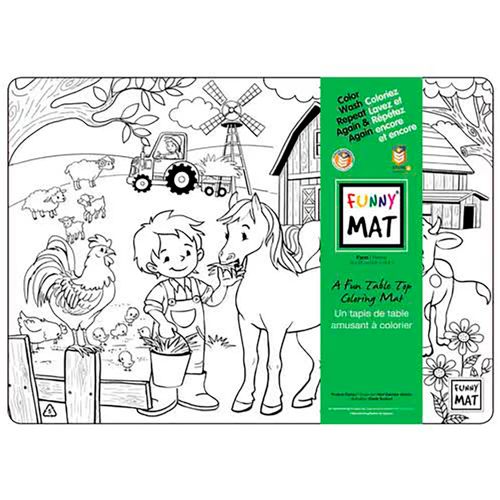 Napperon à colorier - Ferme, petit format