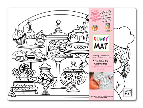 Napperon à colorier - Pâtisseries 25 x 35cm