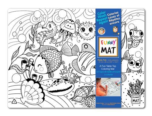 Napperon à colorier - Jolis poissons 25 x 35cm