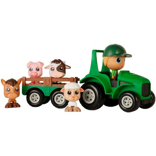 Flek - Tractor with Trailer and Figures - Animals and Alex