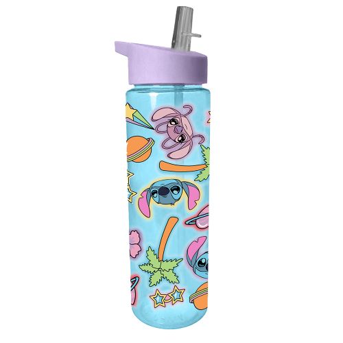 Stitch Bouteille bleue jeune adulte avec paille 700ml