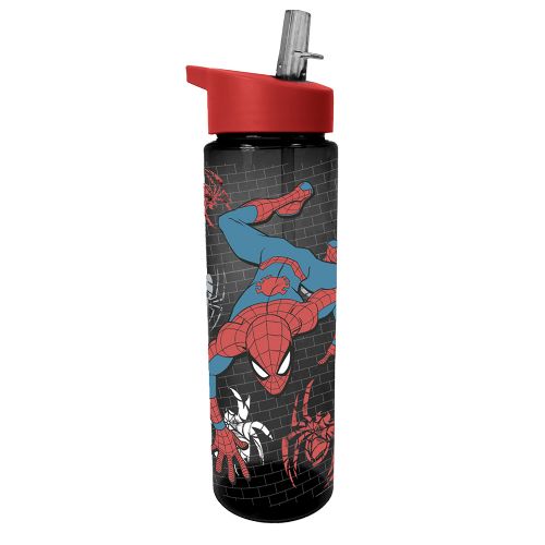 Spider-Man Bouteille bleue jeune adulte avec paille 700ml