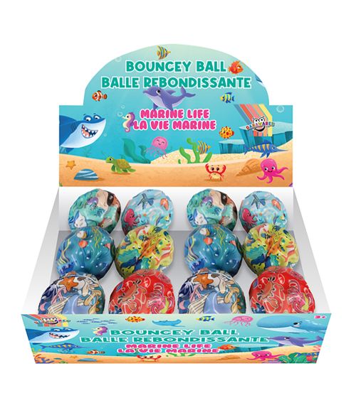 Balle rebondissante la vie marine, assortiment
