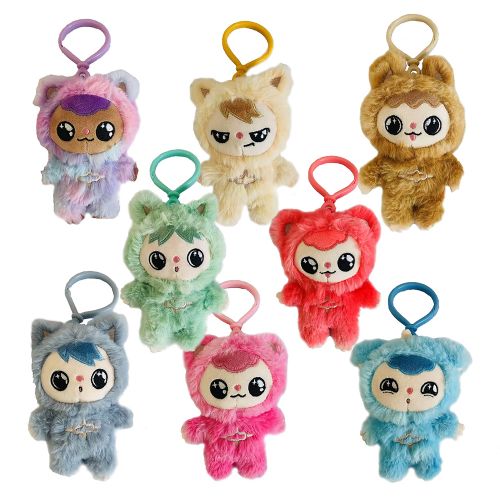 Boîte surprise peluche Mokoji avec pince, assortiment