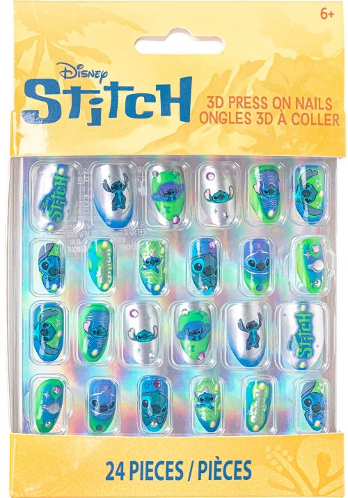 Stitch - Ensemble de 24 ongles à presser 3D