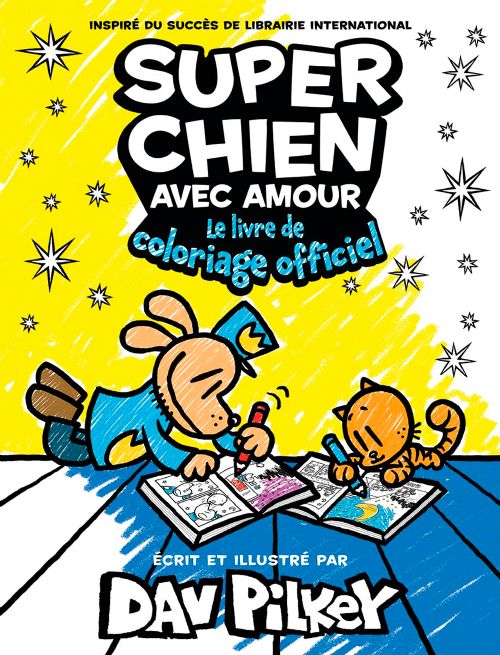 Livre - Super Chien avec amour: Le livre de coloriage officiel - Version française