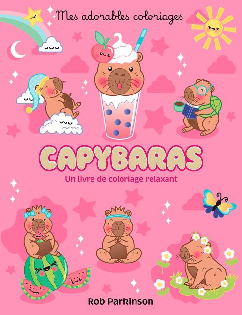 Livre - Mes adorables coloriages: Capybaras - Version française