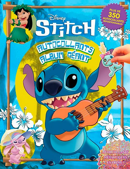 Livre - Stitch : Autocollants album géant - Version française