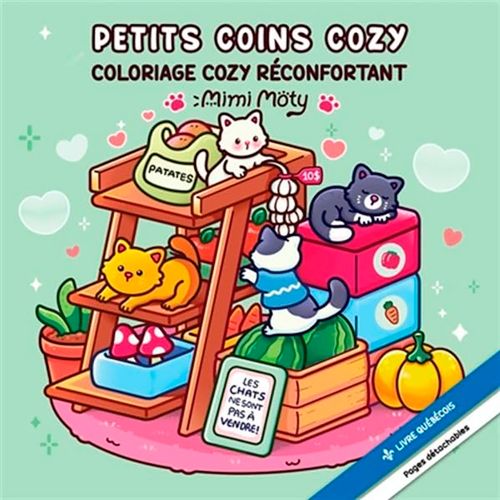Livre - Coloriage cozy réconfortant: Petits coins cozy - Version française