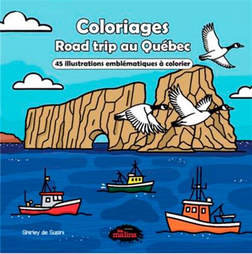 Livre - Coloriages Road trip au Québec - Version française
