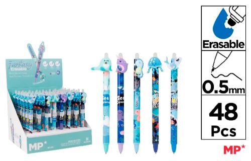 Main Paper- Stylo effaçable - Océan, assortiment