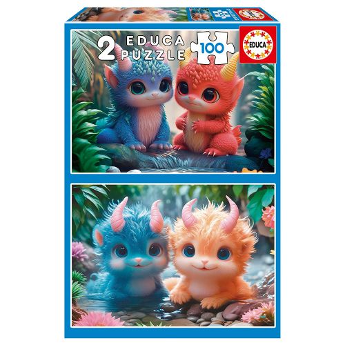 Casse-tête 2x100 pièces Monstres mignons