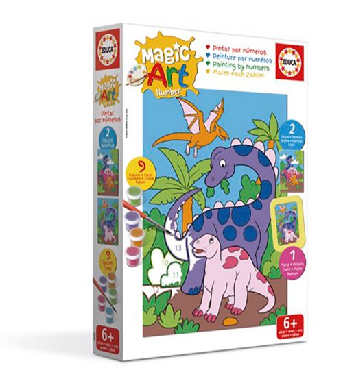 Educa - Art par numéros +6 Dinosaures
