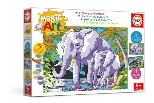 Educa - Art par numéros +9 Animaux sauvages