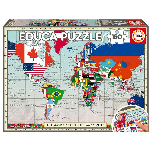 150 pieces puzzle Geo - Flags of the Worls