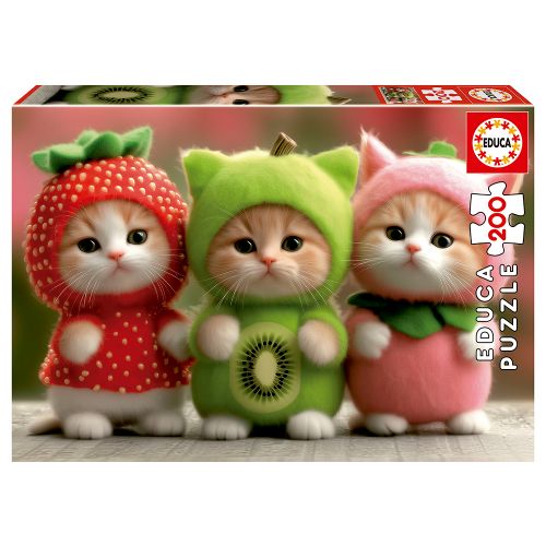 200 pieces puzzle - Fruitie Kitties
