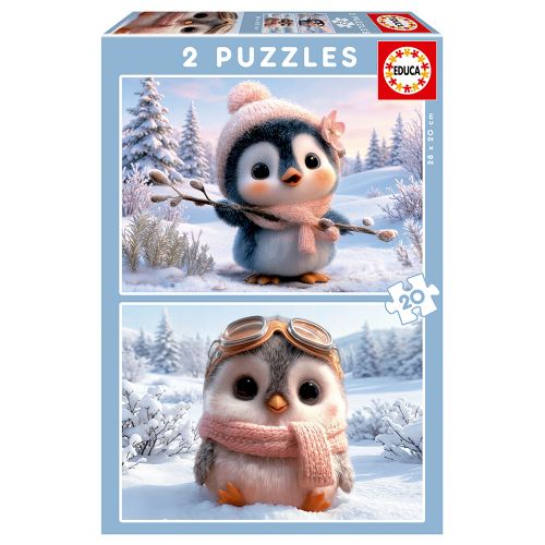 Casse-têtes 2x20 pièces - Manchots mignons