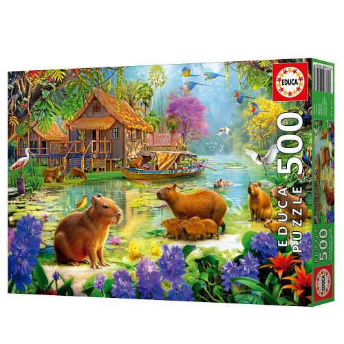 500 pieces puzzle - Capybara Village