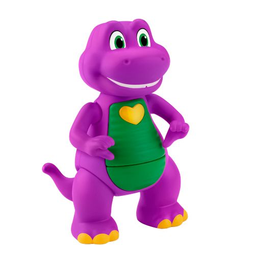 Barney's World - Figurine Barney avec les mains en cœur sons et lumières - Version bilingue