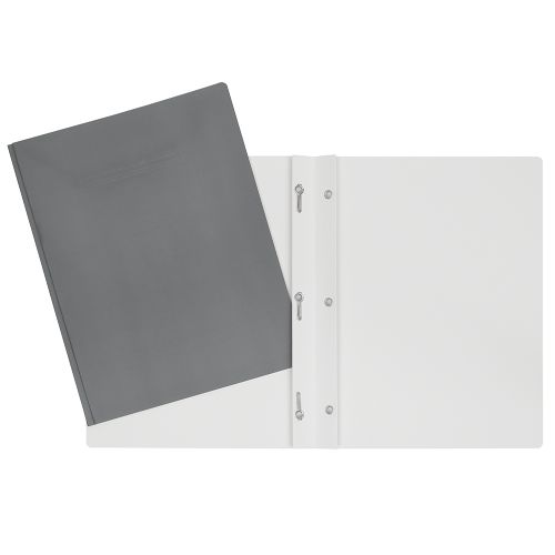 Duo-tang de carton laminé Gris