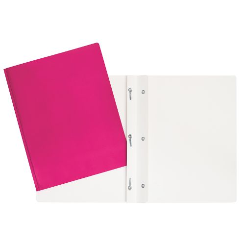 Duo-tang de carton laminé rose