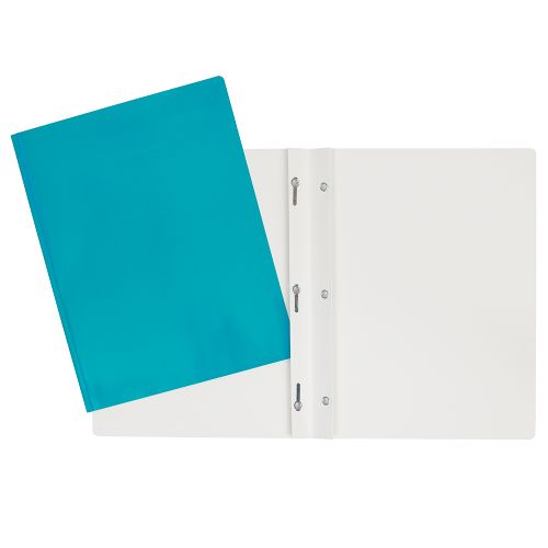Duo-tang de carton laminé turquoise
