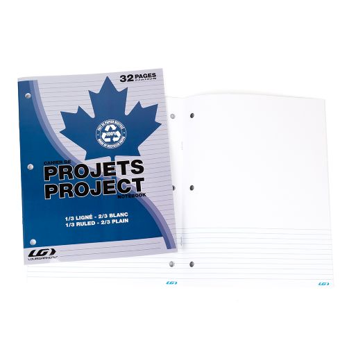 Cahier de projet 32 pages (Louis Garneau) Bleu