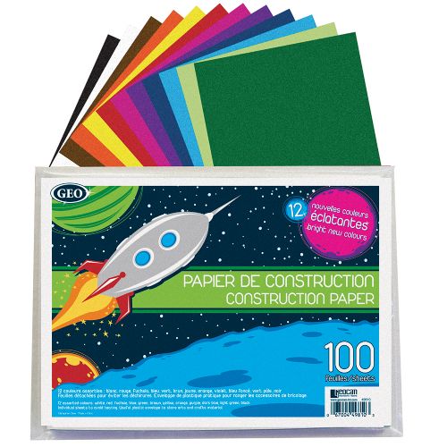 Enveloppe de Papier construction 100 feuilles Nouvelles couleurs vives
