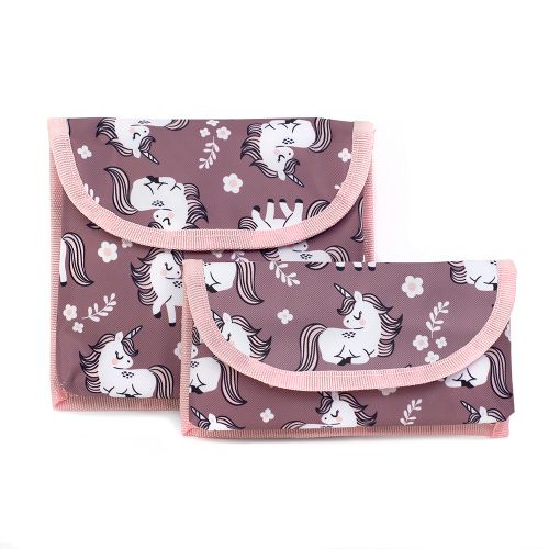 Ensemble de pochettes à sandwich et collation. Licornes (Gazoo)