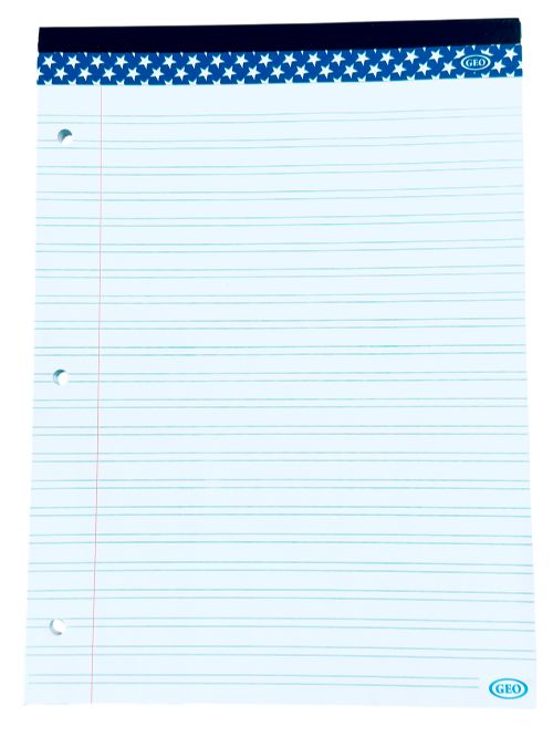 Tablette d'écriture interlignée