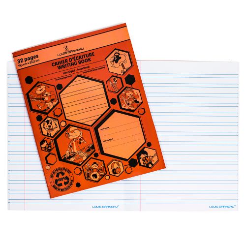 Petit Cahier d'écriture Interligné (Large) 32 pages (Louis Garneau) Orange