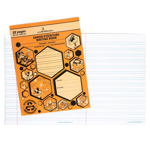 Petit Cahier d'écriture Interligné (Large) 32 pages (Louis Garneau) Jaune